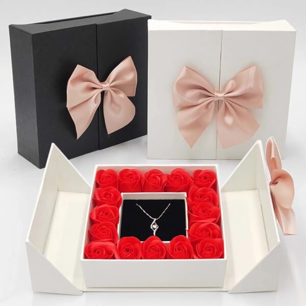 16 Roses Bow Jewelry Gift Box