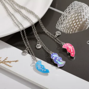 Dolphin Tricolor 3-piece Best Friend Necklace