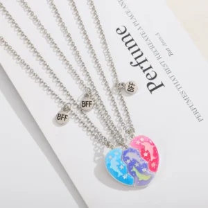 Dolphin Tricolor 3-piece Best Friend Necklace