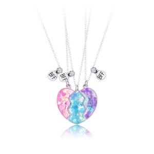 Sequin Love Magnetic Friendship Necklaces for 3