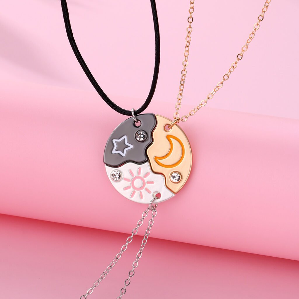 Personalized Jewelry for BFFs: Why It's a Must-Have Gift 18 Sun & Star & Moon BFF Necklaces for 3