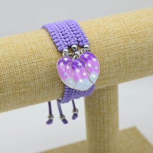 Adjustable Braided Cord Magnetic Best Friend Bracelets for 3
