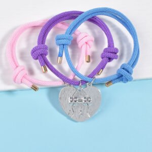 Magnetic Dolphin Matching BFF Bracelets for Three Friends