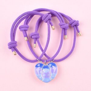 Magnetic Woven Adjustable 3 Pieces Friendship Bracelet for Best Friend