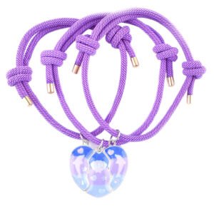 Magnetic Woven Adjustable 3 Pieces Friendship Bracelet for Best Friend