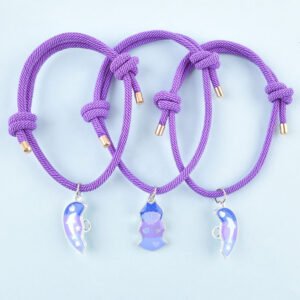Magnetic Woven Adjustable 3 Pieces Friendship Bracelet for Best Friend