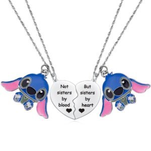 Stitch Stainless Steel Magnetic Friendship Necklaces for 2