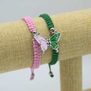 Magnetic Cute Butterflies Hand-woven Matching Best Friend Bracelets