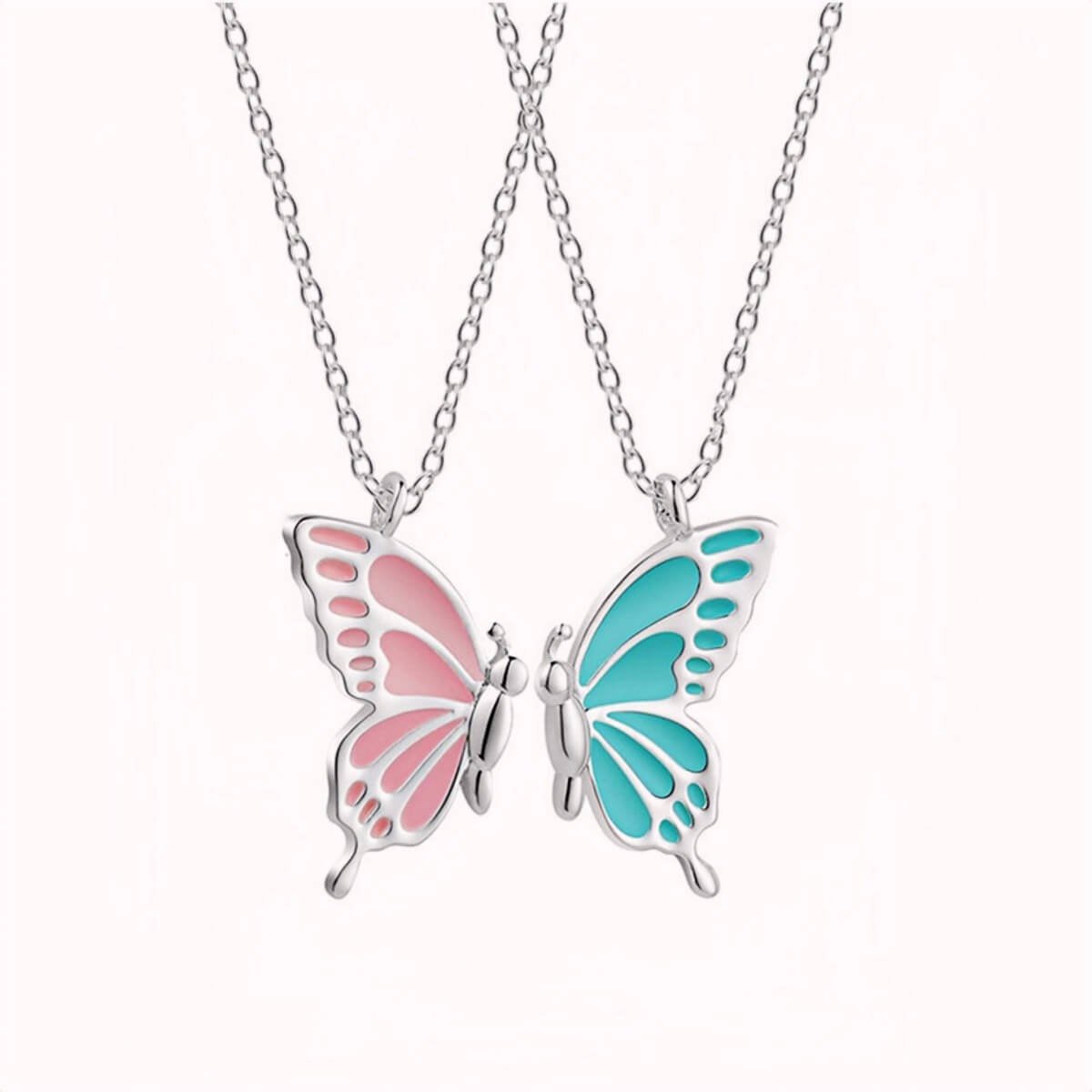Butterfly Two-piece Matching Necklaces for Best Friends 1 Butterfly Two-piece Matching Necklaces for Best Friends