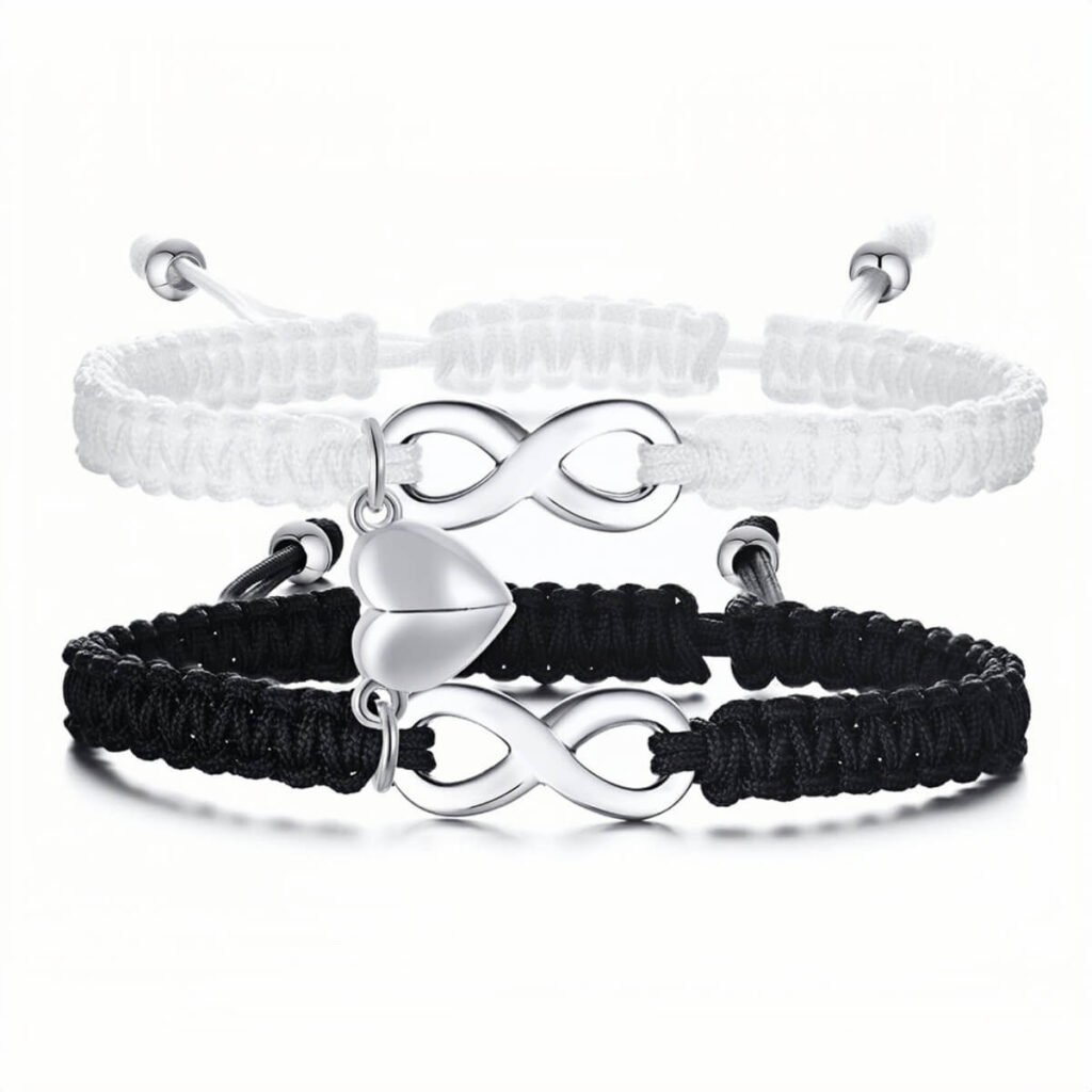 Personalized Gifts for Boyfriend: Unique Ideas to Make Him Feel Special 11 Love Magnetic Couple Bracelet Modern Black and White Jewelry Stainless Steel