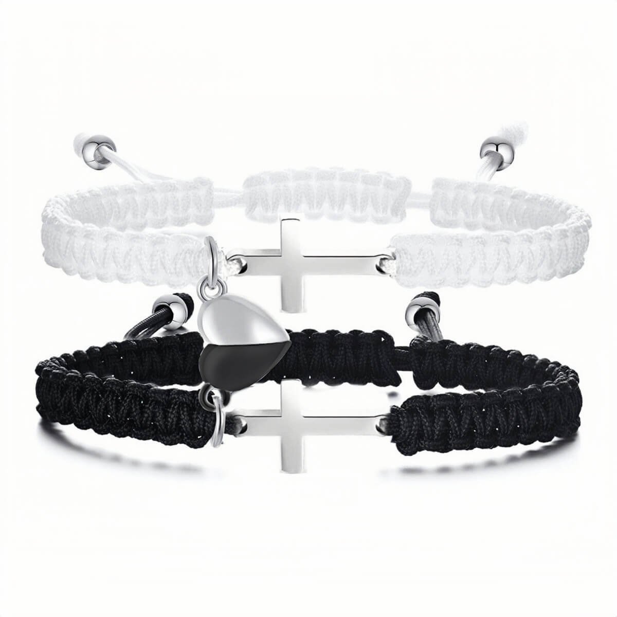 Love Magnetic Couple Bracelet Modern Black and White Jewelry Stainless Steel 2 Love Magnetic Couple Bracelet Modern Black and White Jewelry Stainless Steel