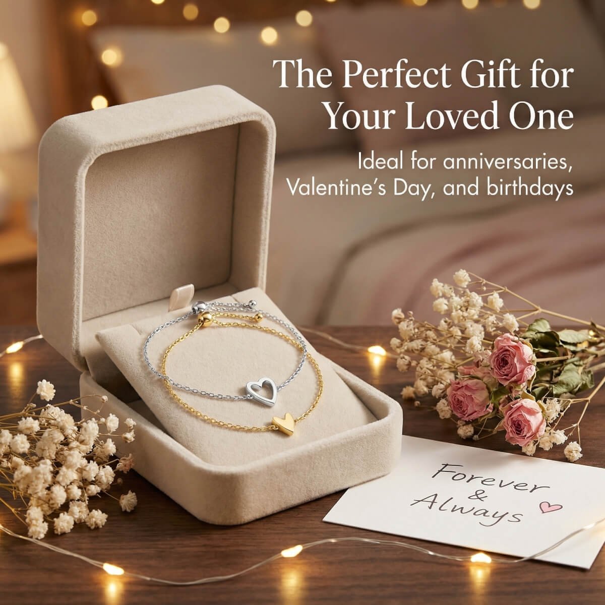 Matching Heartbeat Couple Bracelets for Him and Her - Adjustable Stainless Steel 2-Piece Jewelry Set 2 Matching Heartbeat Couple Bracelets for Him and Her - Adjustable Stainless Steel 2-Piece Jewelry Set