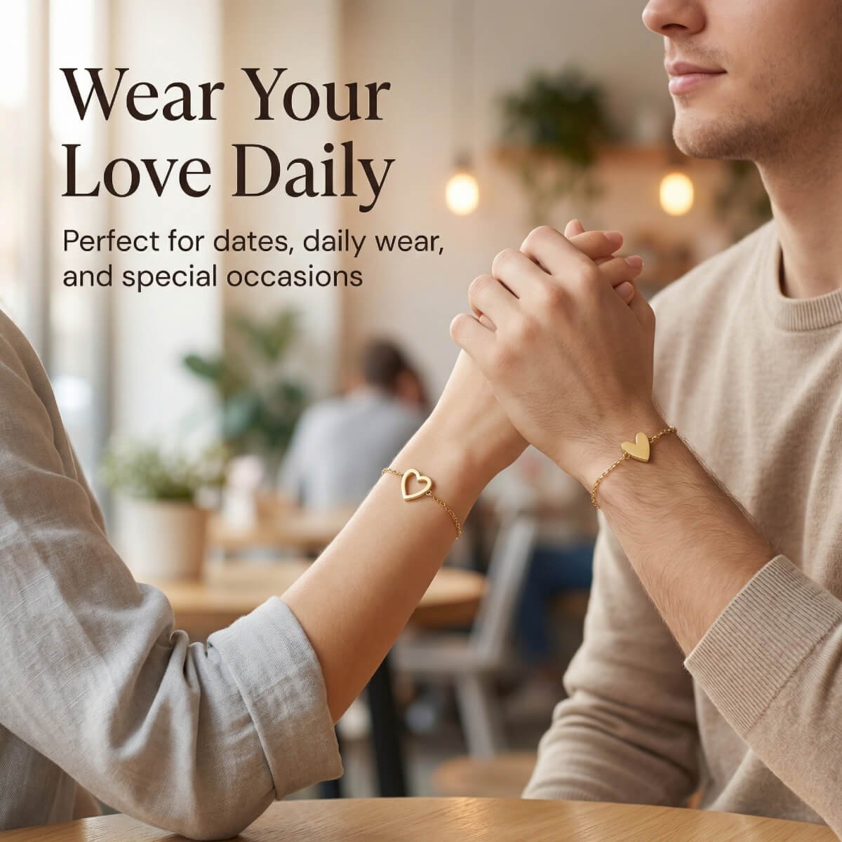 Matching Heartbeat Couple Bracelets for Him and Her - Adjustable Stainless Steel 2-Piece Jewelry Set 3 Matching Heartbeat Couple Bracelets for Him and Her - Adjustable Stainless Steel 2-Piece Jewelry Set