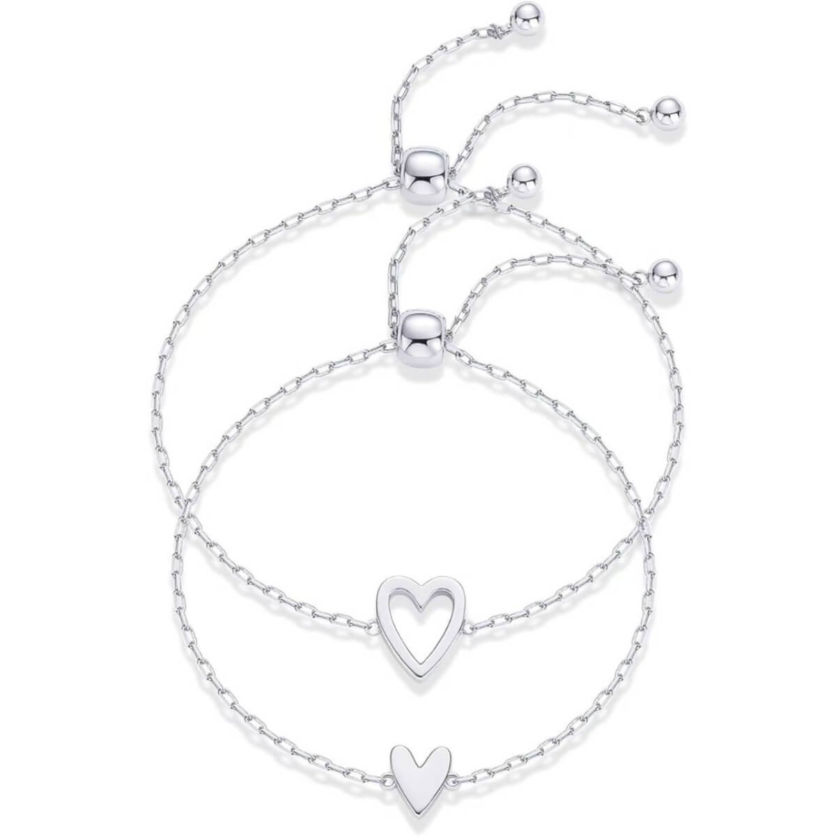Matching Heartbeat Couple Bracelets for Him and Her - Adjustable Stainless Steel 2-Piece Jewelry Set 9 Matching Heartbeat Couple Bracelets for Him and Her - Adjustable Stainless Steel 2-Piece Jewelry Set