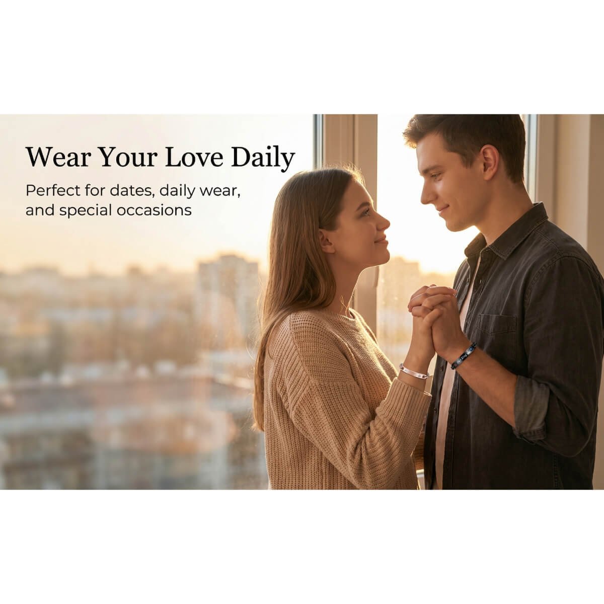 Romantic Matching King Queen Zircon Titanium Steel Bracelets for Couple 2 Romantic Matching King Queen Zircon Titanium Steel Bracelets for Couple