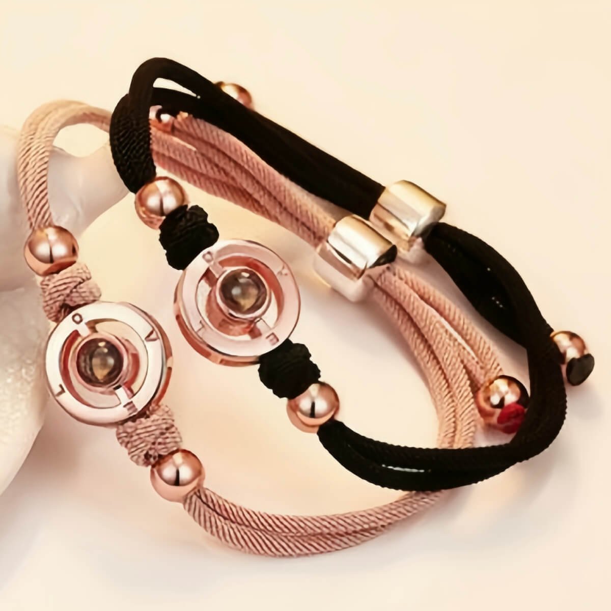 Trending I Love You In 100 Languages Two-piece Couple Bracelets for Long Distance 2 Trending I Love You In 100 Languages Two-piece Couple Bracelets for Long Distance