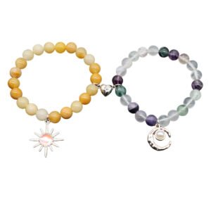 Home 19 Sun and Moon Magnetic Bead Bracelet for Couples – Long Distance Relationship Matching Jewelry Gift