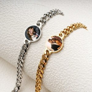 Personalized Hidden Photo Bracelet - Magic Heat-Sensitive Memorial Gift for Him & Her