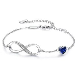 S925 Sterling Silver Infinity Bracelet for Women - Eternal Love Diamond Bracelet