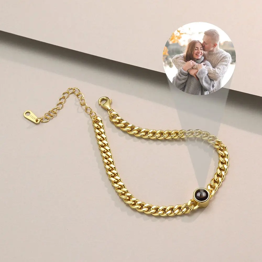 Personalized 925 Sterling Silver Photo Projection Bracelet – Custom Picture Gift 5 Personalized 925 Sterling Silver Photo Projection Bracelet – Custom Picture Gift