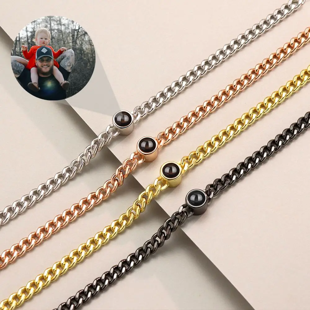 Personalized 925 Sterling Silver Photo Projection Bracelet – Custom Picture Gift 3 Personalized 925 Sterling Silver Photo Projection Bracelet – Custom Picture Gift