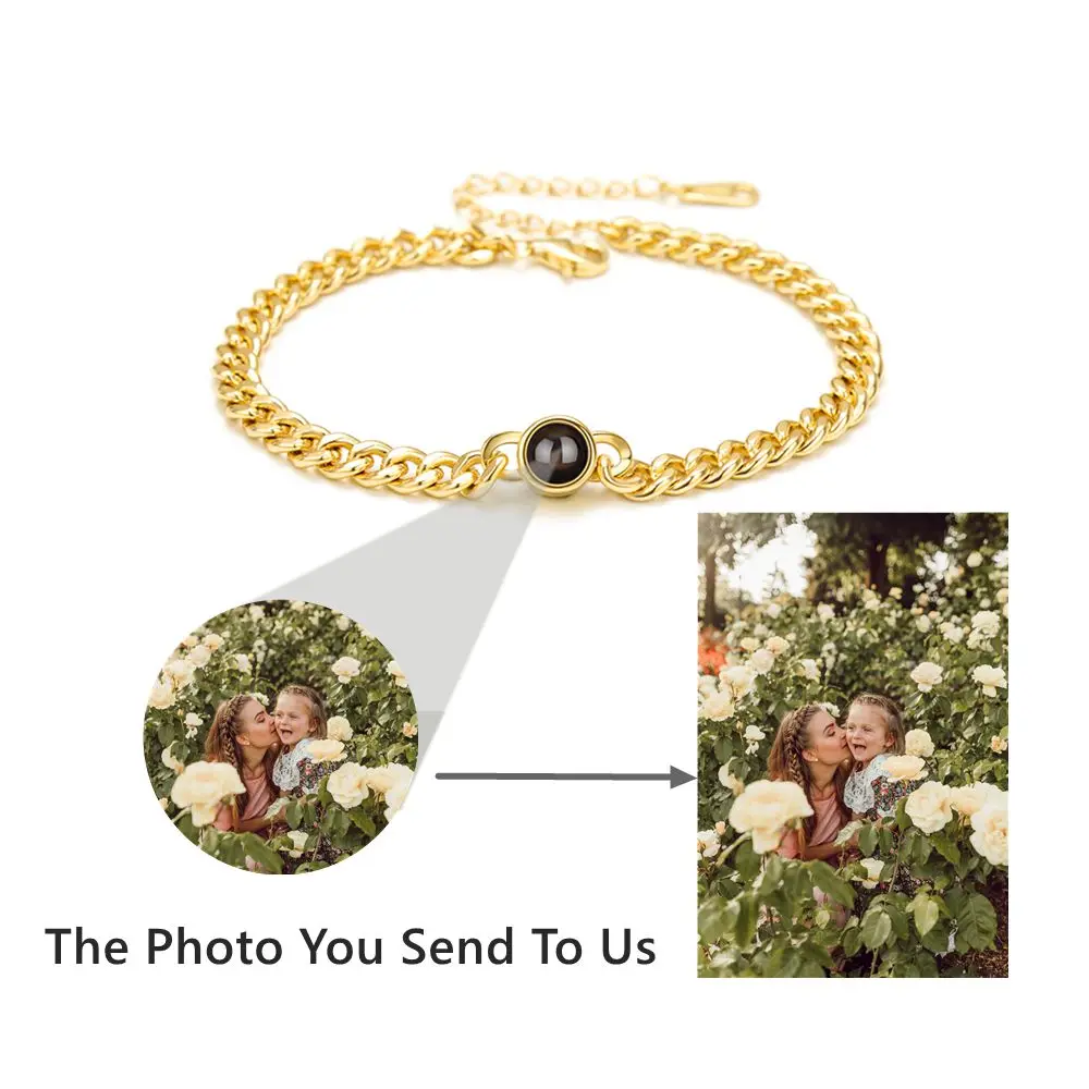 Personalized 925 Sterling Silver Photo Projection Bracelet – Custom Picture Gift 2 Personalized 925 Sterling Silver Photo Projection Bracelet – Custom Picture Gift